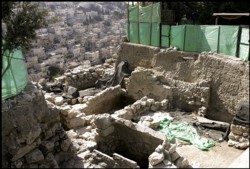 Palace of David ha-Melekh in Ir David excavated by archeologist Eilat Mazar